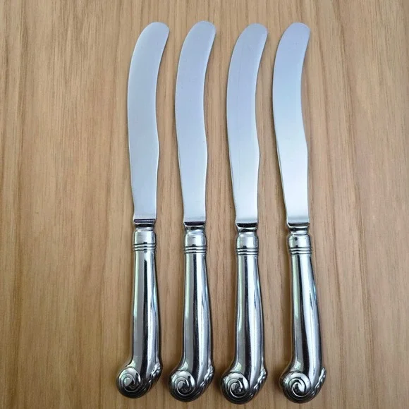 Kirk Stieff WILLIAMSBURG ROYAL SHELL Old French Pistol Dinner Knife SS China - Picture 5 of 9